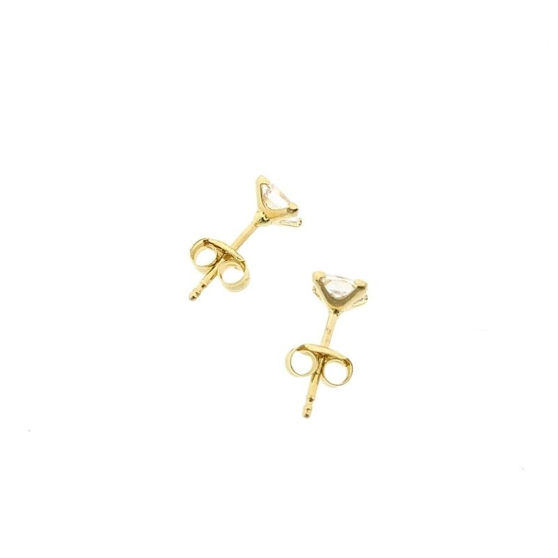 Image 5 of Gold stud earrings with zirconia