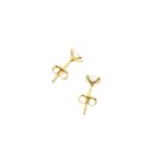 Image 5 of Gold stud earrings with zirconia