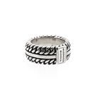 Afbeelding 4 van Zilveren Buddha to Buddha Chain Textuur Ring