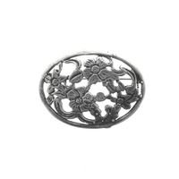 Silver brooch | Floral design