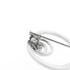 Image 7 of White gold brooch with diamonds | 0.20 ct.