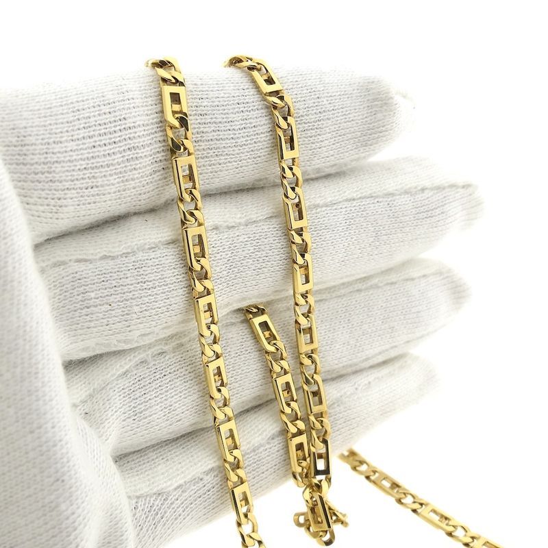 Image 5 of Gold men's link chain | 61 cm