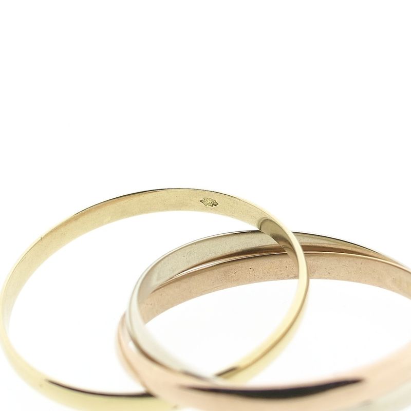 Image 4 of Tricolor gold trinity ring