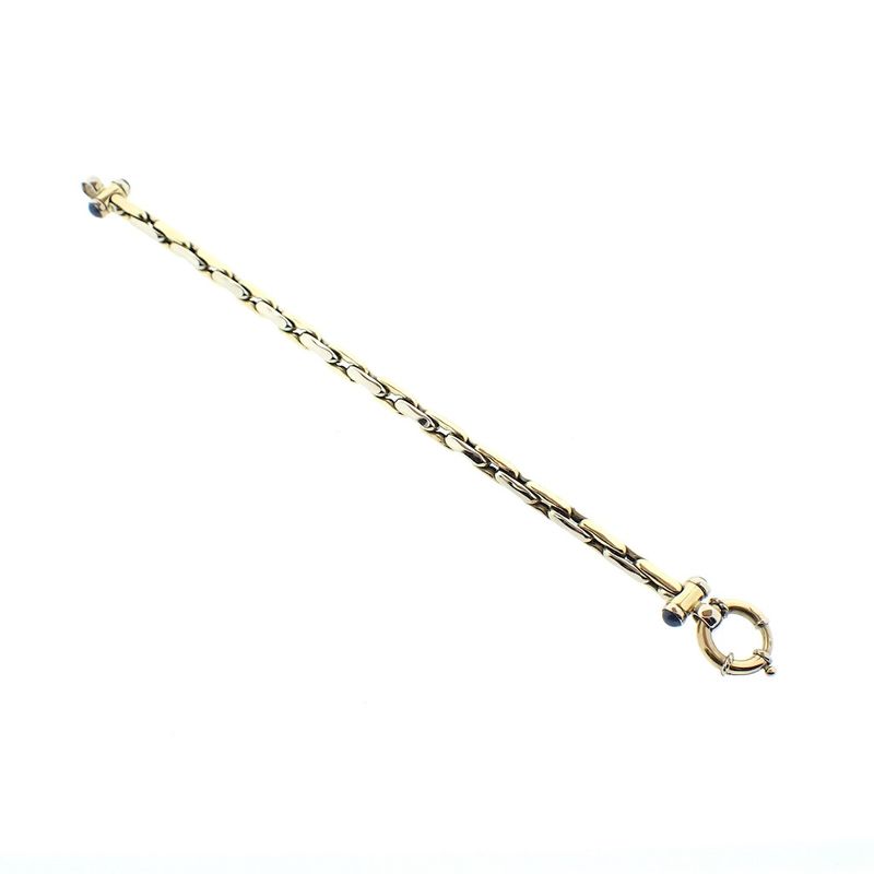 Image 7 of 18K Two-tone gold solid link bracelet | 21 cm