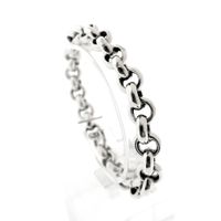 Silver jasseron link bracelet | 20 cm
