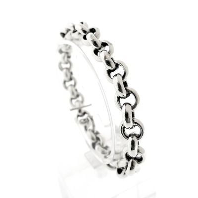 Silver jasseron link bracelet | 20 cm Image 1 of Silver jasseron link bracelet | 20 cm