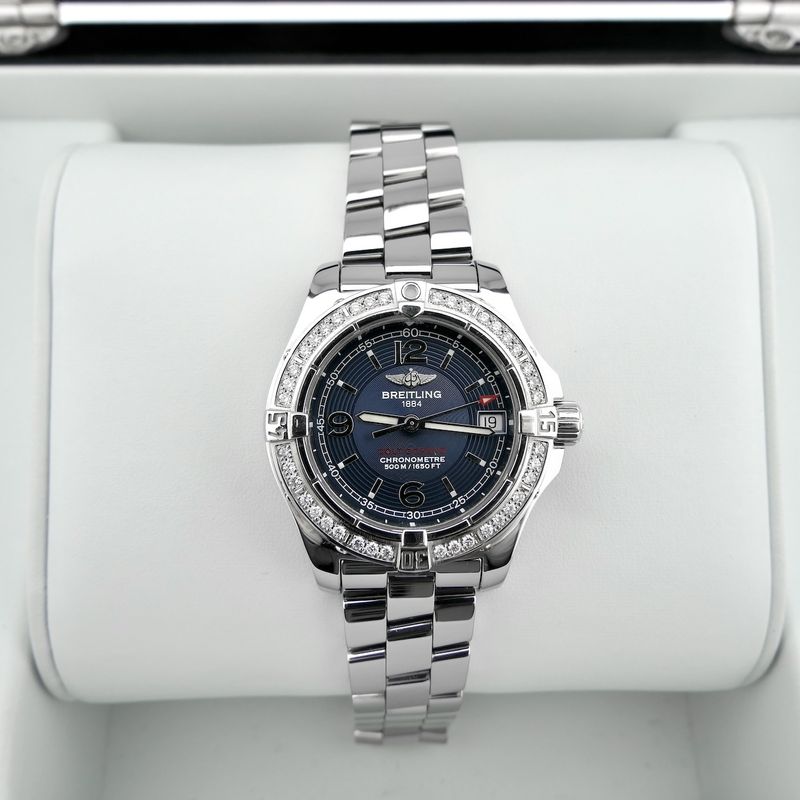 Image 17 of Breitling Colt Oceane 'Diamonds' A77380; Women's watch with diamond bezel