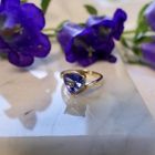 Image 7 of Gold ring with tanzanite and diamond | 0.06 ct.