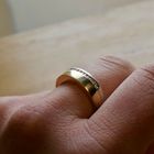 Image 10 of Two-tone gold ring with diamonds; 0.13 ct.