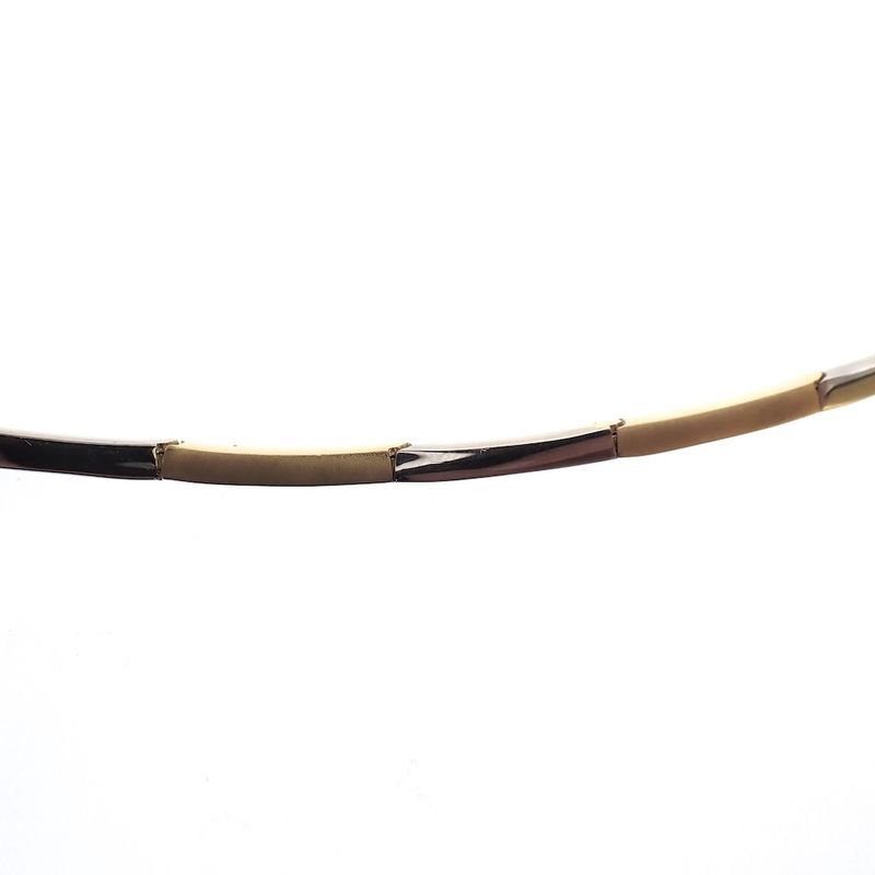 Image 4 of Two-tone gold necklace with zirconia; Altinbas