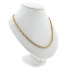 Afbeelding 3 van Bicolor gouden gedraaide schakelketting
