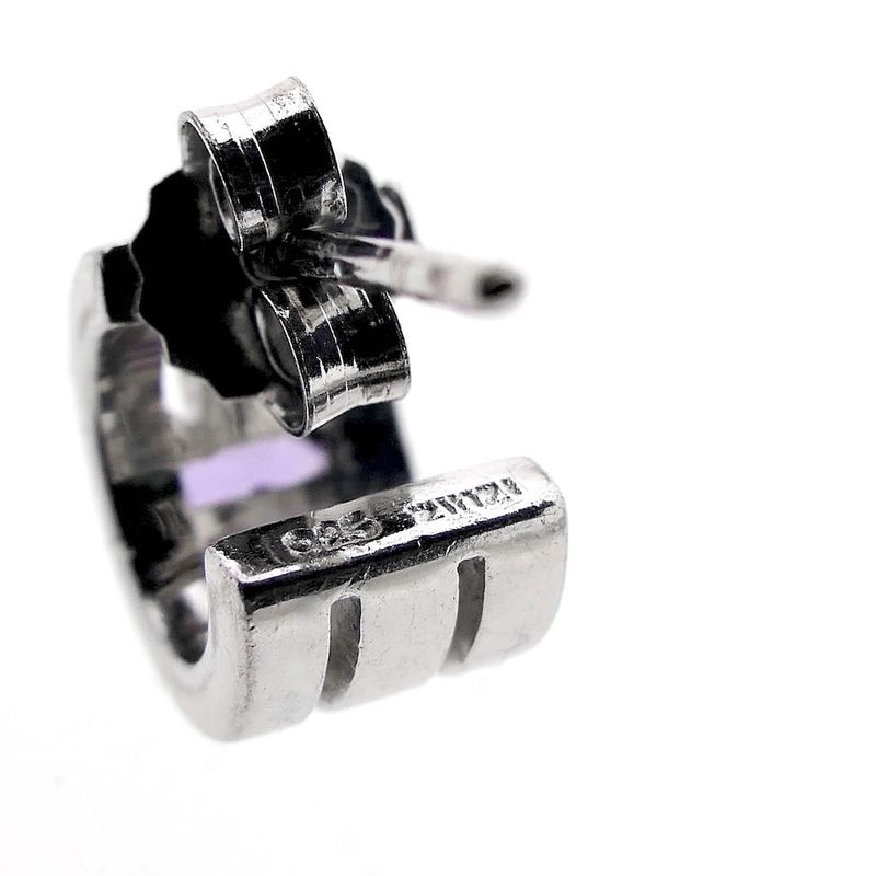 Image 5 of ZINZI silver half-round stud earrings; Ø 10 mm