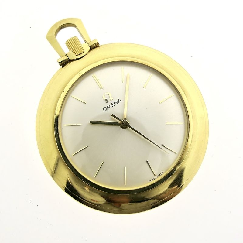 Image 5 of Omega vintage pocket watch 1181SC; 18k yellow gold, caliber 600 'Central Seconds'