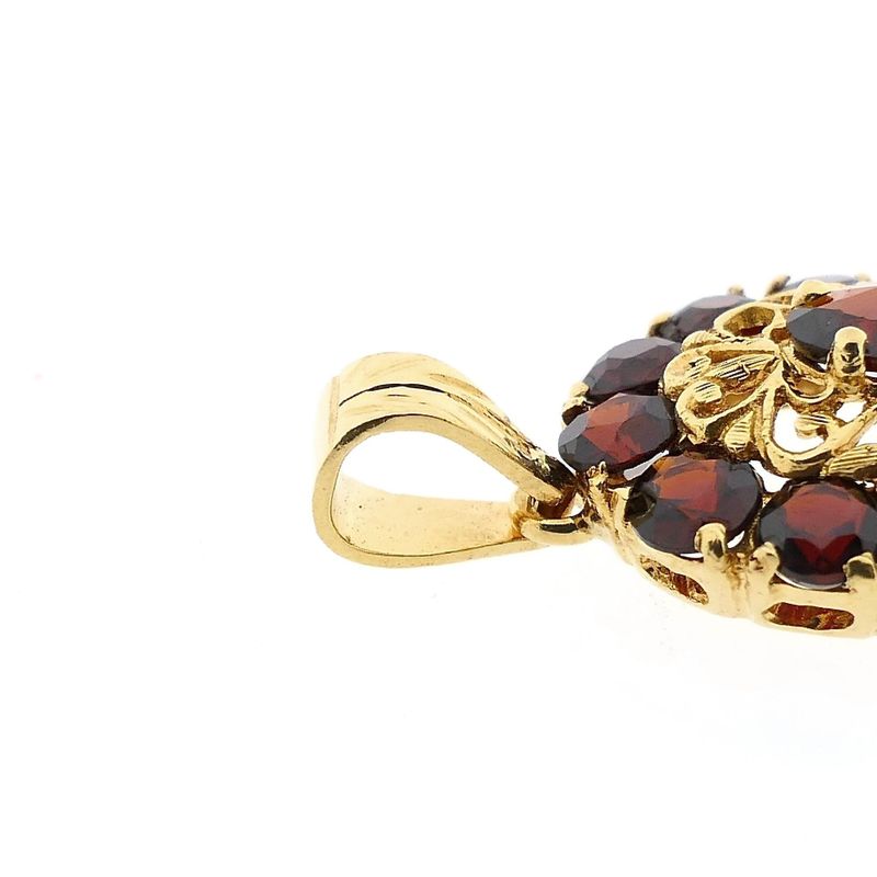 Afbeelding 5 van Gouden hanger met granaat