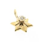 Image 7 of Gold subtle star pendant with diamond | 0.035 ct.