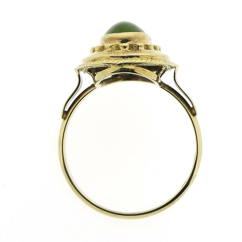 Image 6 of Gold ring with jade | Vintage
