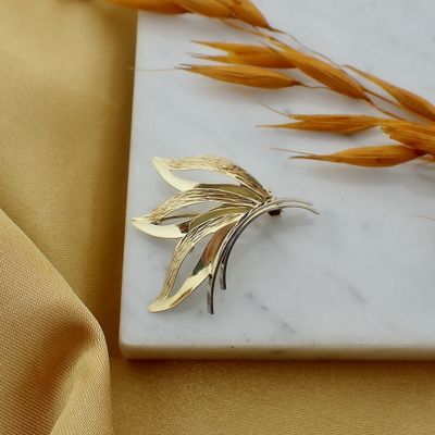 Image 2 of Two-tone gold floral brooch