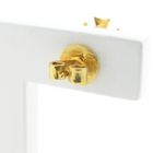 Image 5 of Gold floral stud earrings with pearl