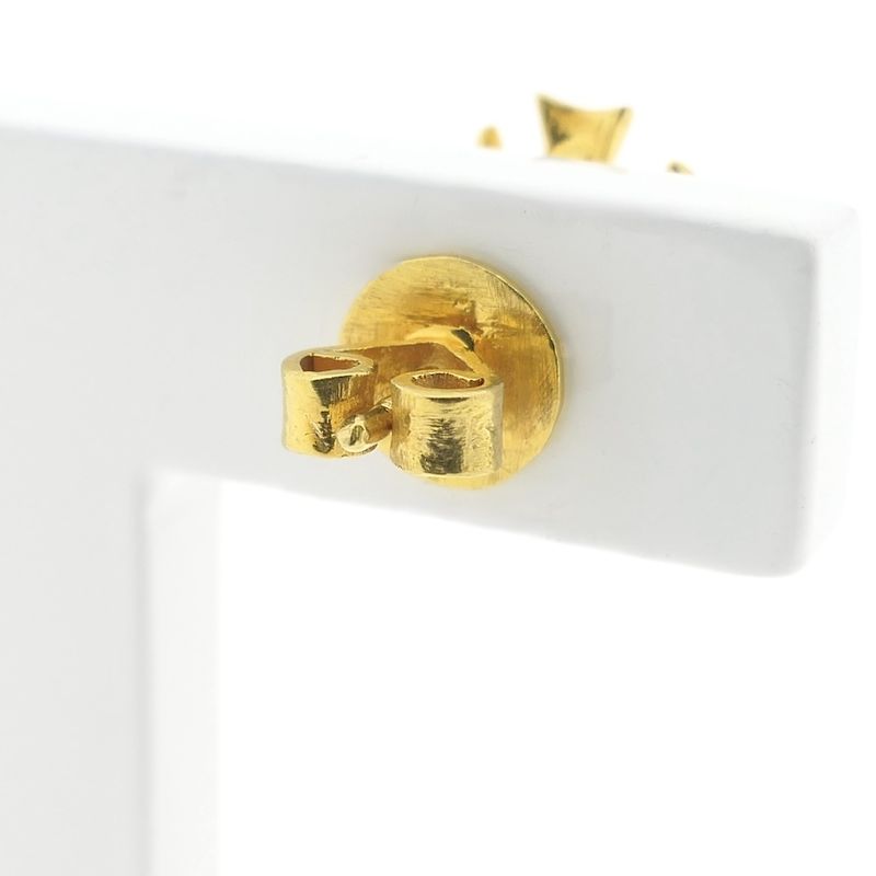 Image 5 of Gold floral stud earrings with pearl