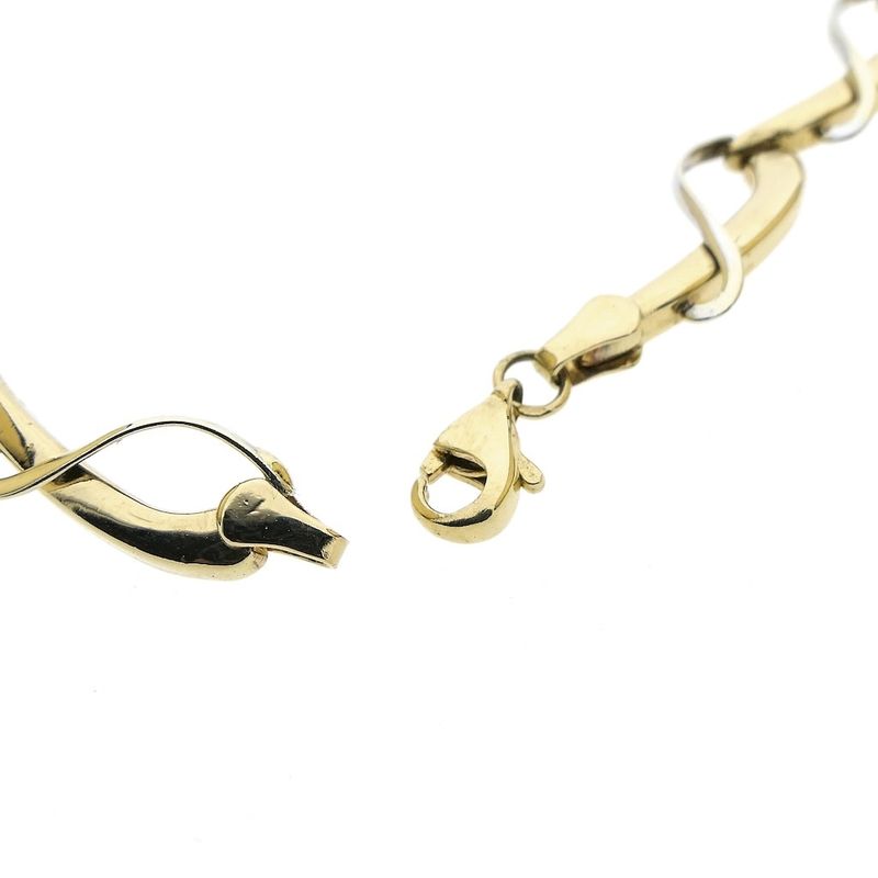 Image 5 of Two-tone gold fantasy link necklace | 45.5 cm