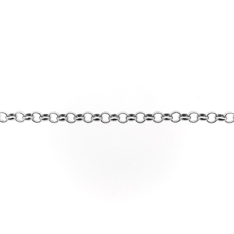 Image 6 of Silver jasseron link chain.