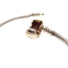 Image 6 of Pandora bracelet; Silver with gold clasp; Snake Chain | 20 cm