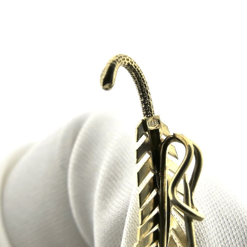 Image 5 of Vintage gold feather brooch