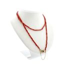 Image 3 of Vintage/antique red coral bead necklace with gold clasp | 81 cm