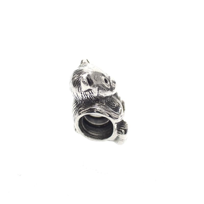 Image 3 of Pandora charm; Silver; Teddy Bear Charm