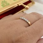 Image 7 of Gold ring with diamond; 0.125 ct.