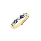 Image 1 of Gold ring with sapphire and diamond | 0.30 ct.