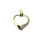 Image 1 of Gold pendant of a heart with diamonds; 0.11 ct.