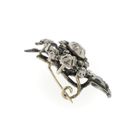 Image 3 of Silver Art Nouveau brooch set with rose-cut diamonds