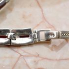 Image 5 of Vintage silver necklace with garnet and marcasite | 46 cm