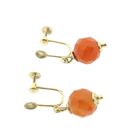 Image 8 of Vintage gold earrings with carnelian
