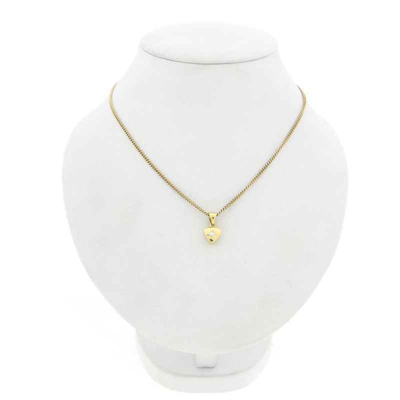 Image 3 of Gold Pendant with Diamond; 0.05 ct.