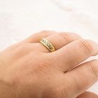 Image 4 of 18 carat yellow gold ring with diamonds | 0.07 ct.