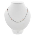 Image 1 of Silver Venetian link necklace with blood coral | 39.5 cm