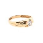 Image 7 of Gold solitaire ring with zirconia