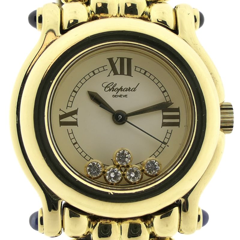 Image 11 of Chopard Happy Sport 4142; Exclusive 18k gold women's watch with diamonds