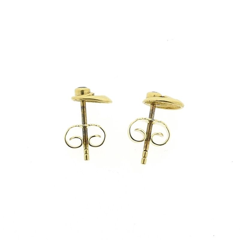 Image 5 of Gold stud earrings with zirconia