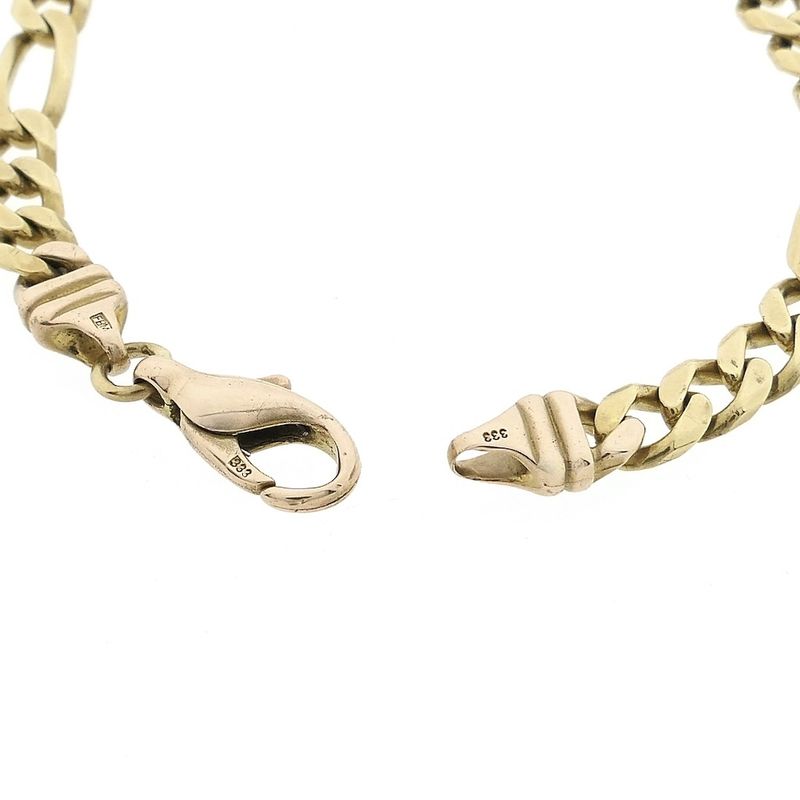 Image 7 of 8 carat Figaro link bracelet