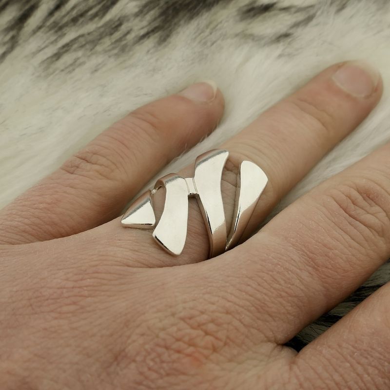 Image 8 of Silver ring with fantasy design