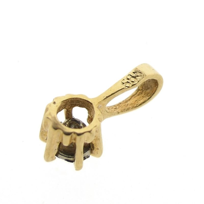 Image 10 of Gold minimalist pendant with diamond | 0.10 ct.