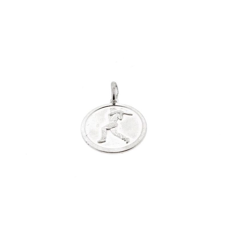 Image 1 of Silver sports pendant of a baseball player