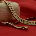 Image 2 of Gold herringbone link necklace