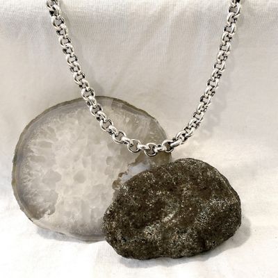 Silver jasseron necklace | 52 cm Image 2 of Silver jasseron necklace | 52 cm