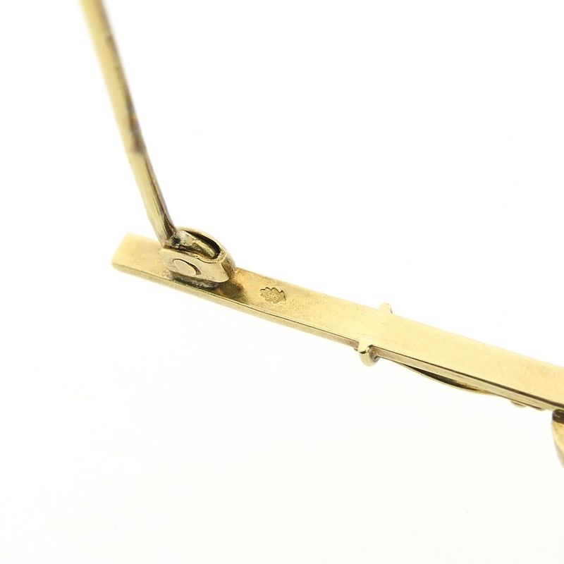 Image 10 of Gold brooch with precious opal