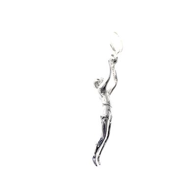 Silver charm of a basketball player Image 1 of Silver charm of a basketball player