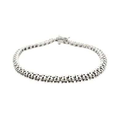 Image 2 of White gold tennis bracelet with diamond; 1.00 ct.